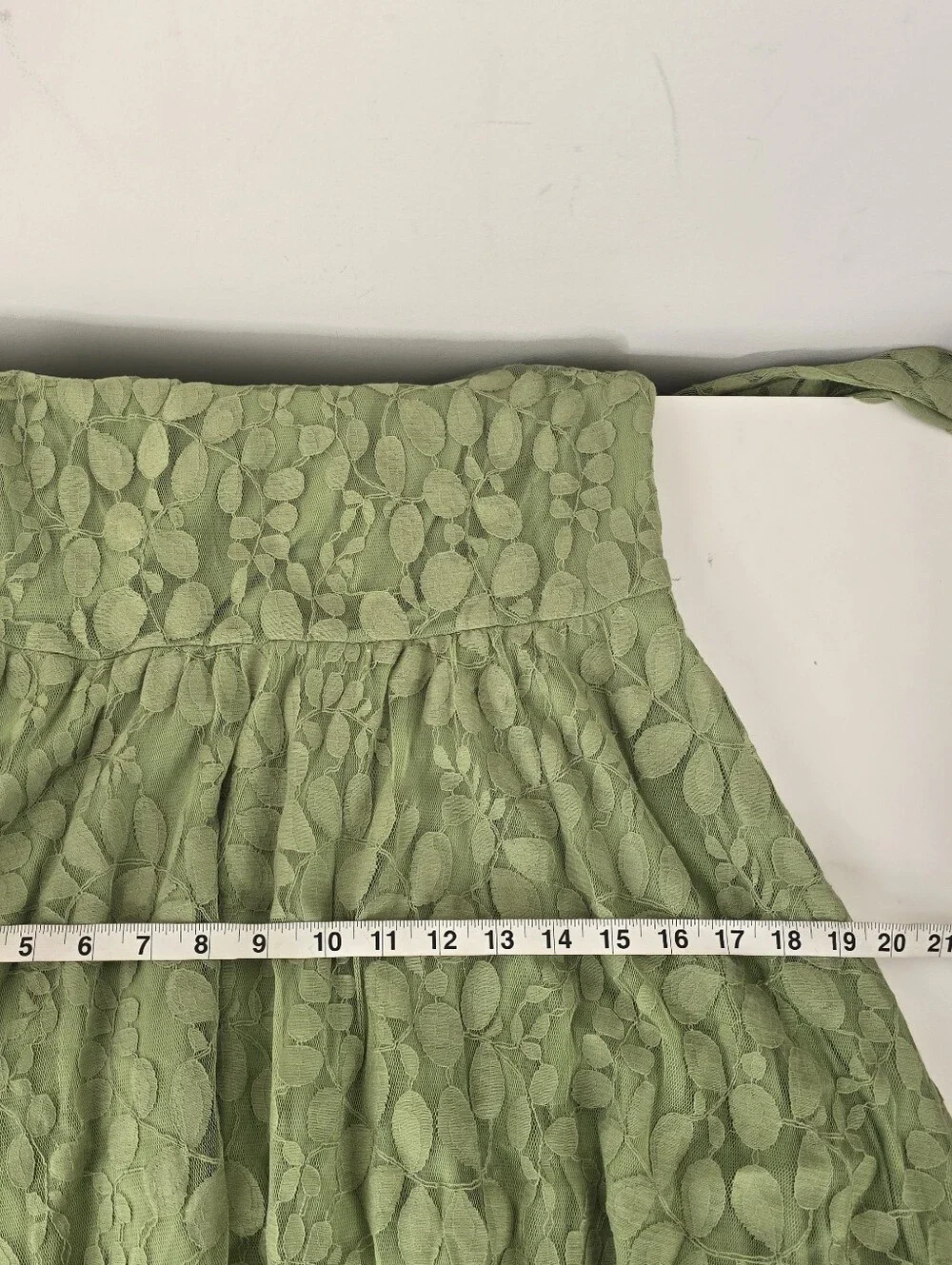 Free People Floral Mesh Lace Dress Green NWT Size 6 Boho Chic Fairycore Romantic